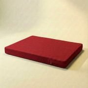 Jute orthopedic dog bed red
