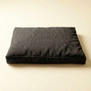 chew resistant dog bed with removable cover grey