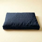 chew resistant dog bed with removable cover blue